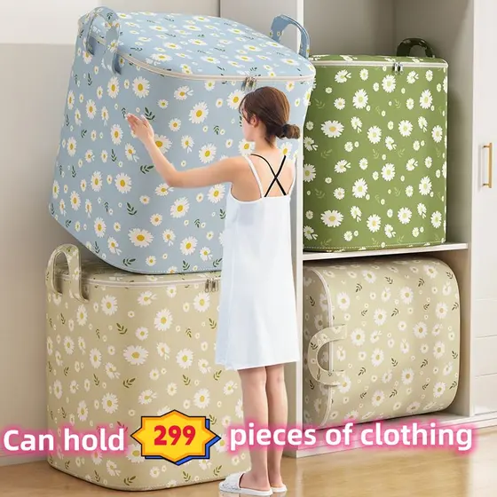 Caixa De Armazenamento Para Roupas , Colchas , Quarto De Dormir Doméstico De Grande Capacidade , Guarda-Roupa , Organizadora , Saco Dobrável