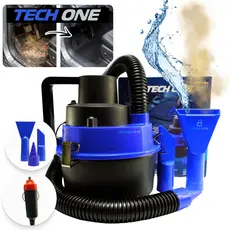 Aspirador De Pó E Líquido Automotivo 12v Tech One Portátil Potente Turbo Veicular 90W Para Carro