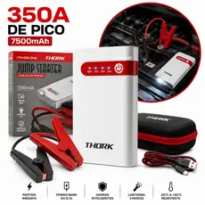 Auxiliar De Partida Portatil Automotivo Carregador Bateria 12V Power Bank USB 7500mAh 350A Lanterna Jump Starter