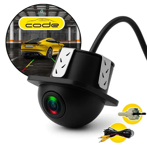 Camera de Re Tartaruga Universal Colorida Visao Noturna com Sensor IP67 de 150 Graus Automotiva Code