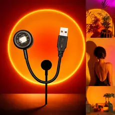 Luminária LED Pôr do Sol Sunset | Projetor Luz Noturna Decoração, Quarto, Fotografia Luz Ambiente