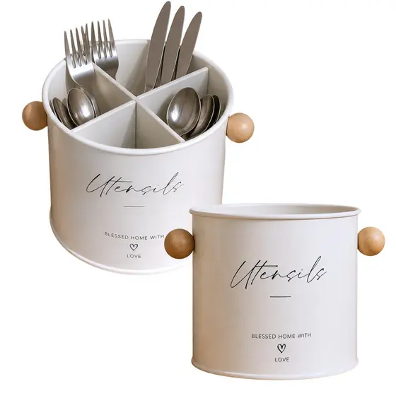 Porta Talheres Utensílios De Metal Para Cozinha Organizador