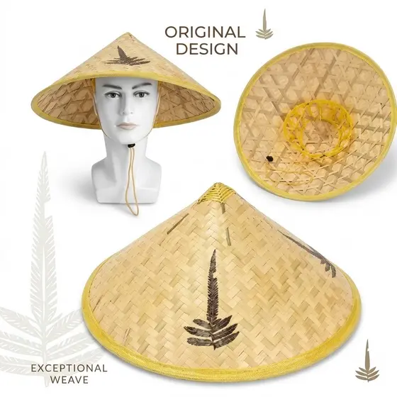 chapéu japonês vietnamita  chinês de bambu Ane closplay