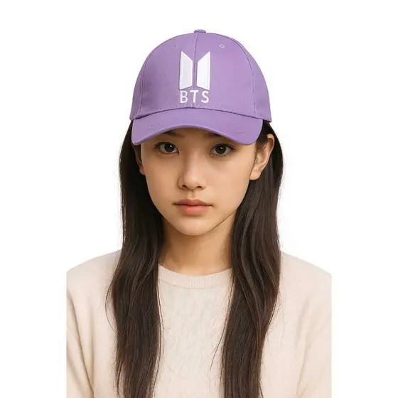 bone bts Trucker kpop aba curva regulagem juvenil roxa
