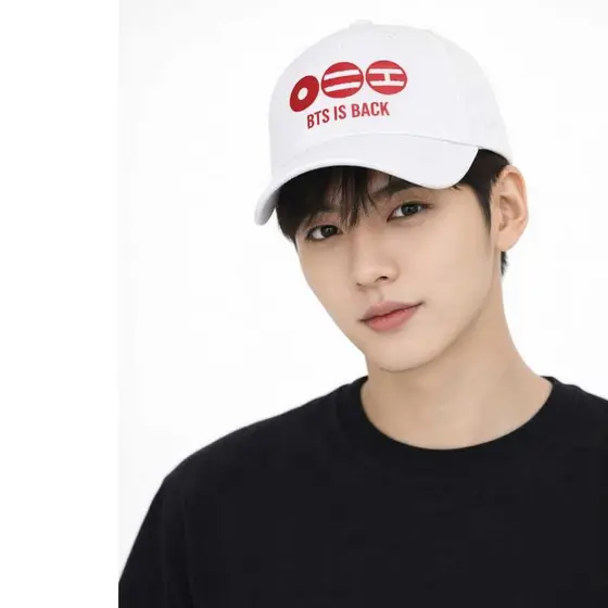 Boné K-Pop  Back Bordado Estilo Coreano Ajustável Fã Army 2026