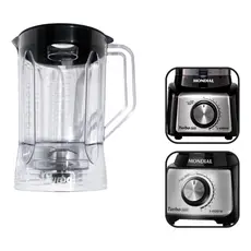 Copo Liquidificador Compatível Mondial Turbo Inox L1000 L-1000w L-1200w - Preto