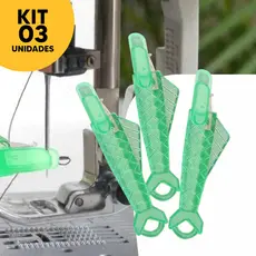 Kit com 3 Passador de Linha na Agulha para Máquina de Costura Prático, Resistente e Fácil de Usar