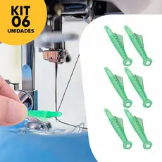 Kit com 6 Passador de Linha na Agulha para Máquina de Costura Prático, Resistente e Fácil de Usar