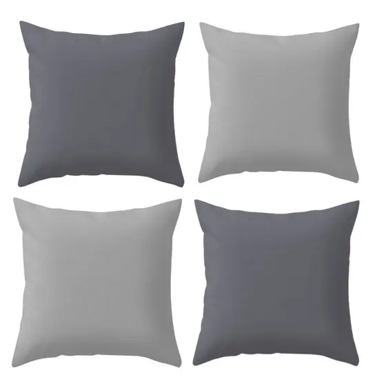 Kit 4 Capa de Almofadas Lisas Fronha Quarto Sala Sofá Decorativas Zíper 0.45x0.45cm Casa Luxo