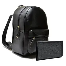 Bolsa De Costa Feminina Couro + Carteira Media Porta Cartao