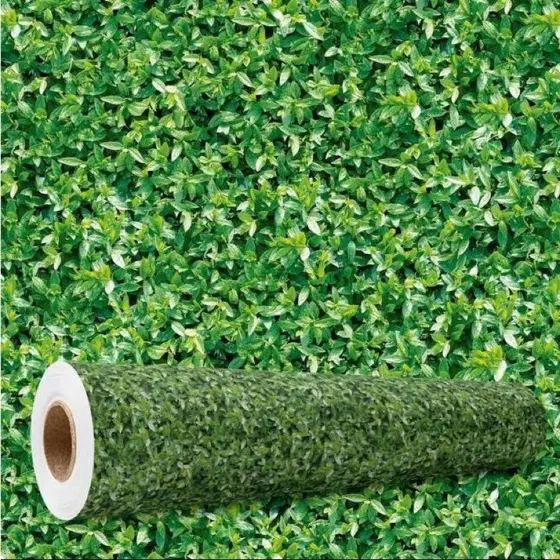 5 Metros De Papel De Parede Auto Adesivo 3D Hera Folhas Verde Lavável