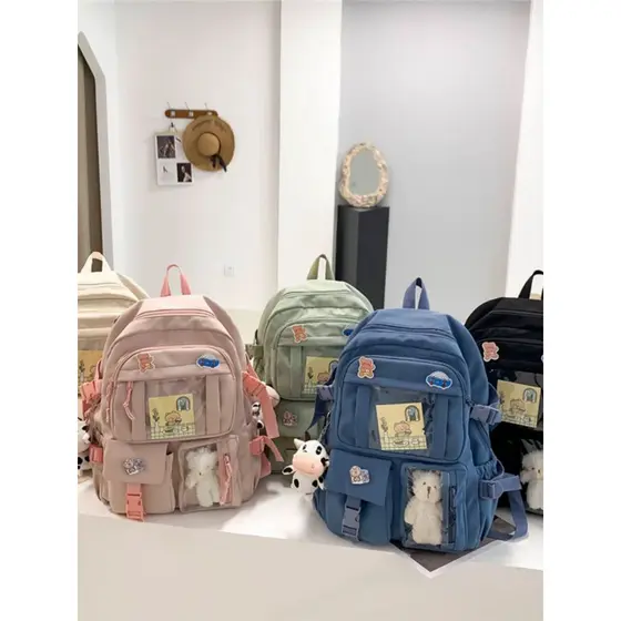 Mochila Feminina INS Fashion Escolar Juvenil Grande Capacidade para Escola Faculdade Viagem
