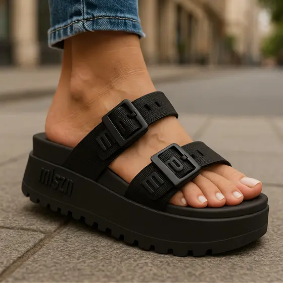 Chinelo Feminino Sandália Papete Melzinha Slide Lançamento Leve Conforto Verão