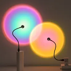 Luz De Por Do Sol USB Noturna Arco-Íris LED Projetor Neon Para Fotografia Parede Atmosfera