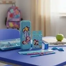 Bolsa Kit Escolar Infantil Desenhar Pintar Material Lápis Caneta