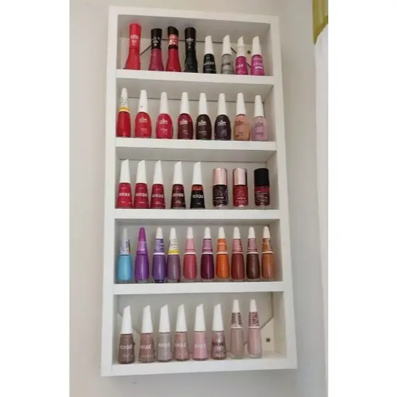 Nicho Expositor De Esmaltes  Sem/fundo 30x60x6 Mdf Branco Manicure