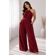 Macacão longo feminino tecido duna