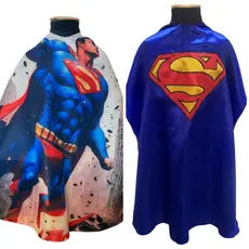 Capas de Corte Infantil Superman e Superman Micro Barbeiros Cabeleireiro Barbershop