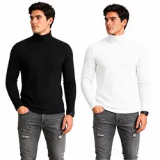 Blusa Gola Alta Masculina Manga Longa Slim | Básica e Estilosa | Inverno Outono