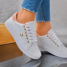 Tênis casual Feminino Coração Leve e Confortável Dia a dia oferta Novidade