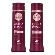 Haskell Kit Quina Rosa Shampoo & Condicionador 300ml Restaura Cabelos Desvitalizados Sem Parabenos e Corantes