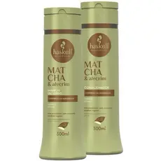 Haskell Kit Matcha & Alecrim Shampoo e Condicionador 300ml para Cabelos Oleosos com Hidratação e Controle de Oleosidade