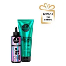 Haskell Kit Supermáscara Acidificante + Masc Lamelar + Mimos Vegano Sem Parabenos e Corantes para Cabelos Danificados