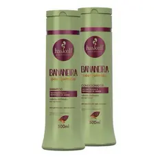 Haskell Kit Bananeira Shampoo & Condicionador 300ml Reconstrução e Reposição de Massa para Cabelos Tratados com Química