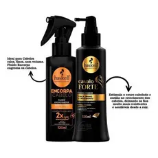 Haskell Cavalo Forte Spray De Crescimento + Fluido Encorpa para Todos os Tipos de Cabelo com Biotina Pantenol Queratina