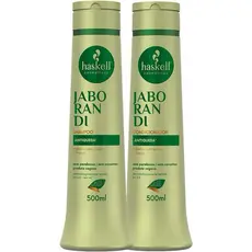 Haskell Kit Jaborandi Antiqueda Shampoo e Condicionador 500ml para Cabelos Oleosos com Extrato de Jaborandi e Carqueja