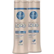 Haskell Bendito Loiro Shampoo e Condicionador 300ml para Cabelos Descoloridos Antiemborrachamento e Antiporosidade