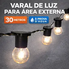 Varal de Luzes Externa 30 metros