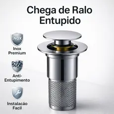Ralo de Pia Inox com Filtro  Não Entope e Não Deixa Odor