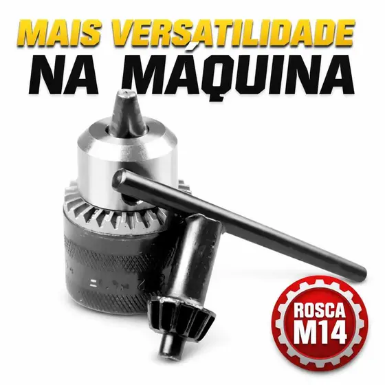 Mandril Adaptador M14 para Esmerilhadeira  Converte em Furadeira 1,5–13mm