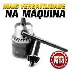 Mandril Adaptador M14 para Esmerilhadeira  Converte em Furadeira 1,5–13mm