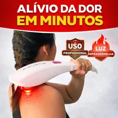 Massageador Elétrico Infravermelho Portátil Alívio Muscular Relaxamento + 5 Ponteiras de Massagem