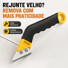 Raspador Removedor Rejunte Profissional Lâmina Tungstênio Cabo Emborrachado Argamassa