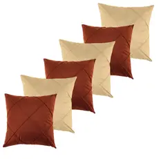 Kit 6 Capas de Almofadas Drapeadas Suede 45x45cm Toque Macio Decoração Sala e Quarto