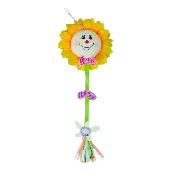 Girassol Decorativo para Festa Junina com Fitas Coloridas