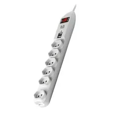 Filtro De Linha Multi Com 6 Tomadas E 2 Entradas Usb Bivolt - WI251