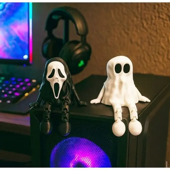 Fantasminha / Ghost Face Articulado – Decoração Geek Gamer