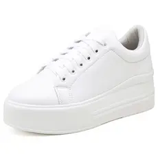 Tênis Feminino Casual Plataforma Flatform Branco Promo