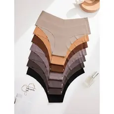 Kit 5 Calcinhas Box Poliamida Sem Costura Cós Alto Confortável Dia Dia Promoção