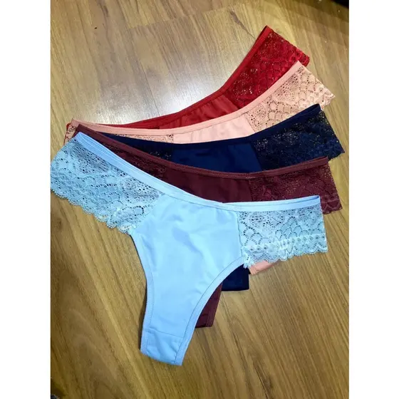 Kit 3 Calcinhas de Renda Lateral Conforto e Sensualidade Dia a Dia Promoção