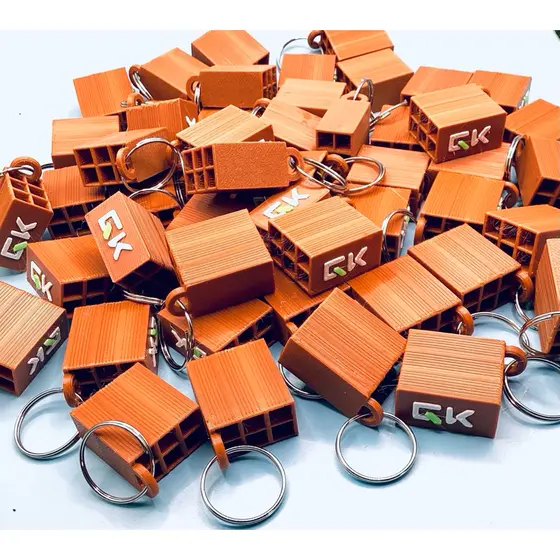 Kit Chaveiros Tijolinho Com Palavra Logo Engenharia Civil Formatura Arquitetura Construção Bloco