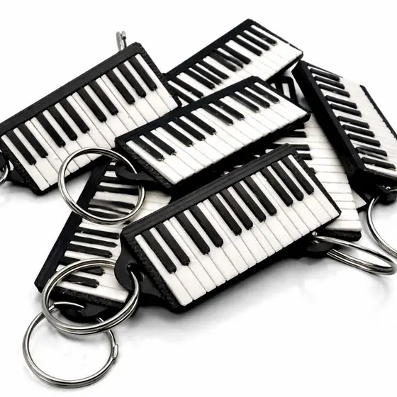 Kit Chaveiros Teclado Musical Para Alunos Músicos Cantores Professores Nota Notas Aluno Exclusivo