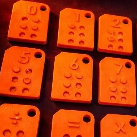 Kit Braille Numerais E Sinais Para Treino Matemática Calculo Sinais Braile Material Educativo Tátil