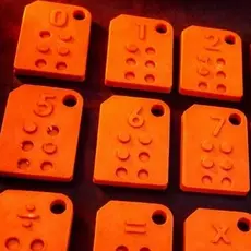 Kit Braille Numerais E Sinais Para Treino Matemática Calculo Sinais Braile Material Educativo Tátil