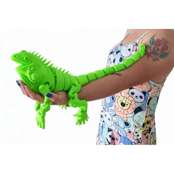 Iguana Articulável Cores Vivas