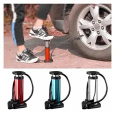 Bomba De Ar Alta Pressão Pedal Manual Bola Bicicleta Moto - Envio Já!